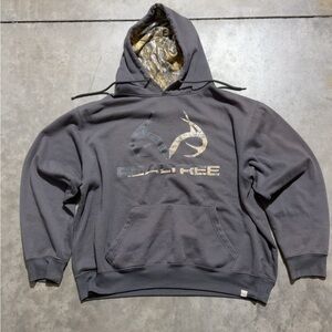 Gray Realtree Hoodie with Camo Lining
